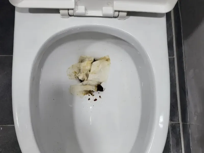 마산회원구 변기막힘 작업사례 2